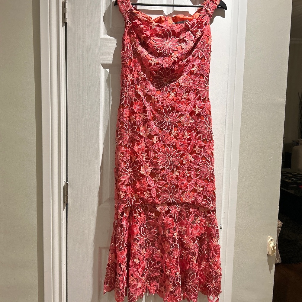 Theia lace dress